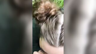 BBW Slut Takes BBC Outdoors