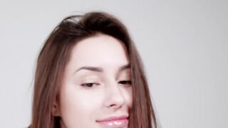 Angelina S an allnatural brunette teases with her naked body
