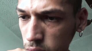 Straight guy sucks big rock hard cock before bareback fuck