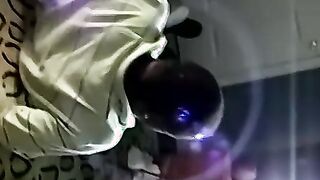 Nasty white guy receives blowjob from his fugly black friend