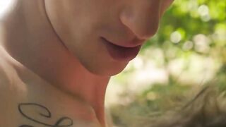 Hung twinks have an outdoor anal fuck fest with cumshots