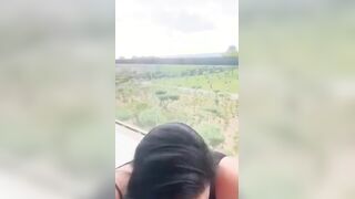 Curvy MILF Fucks BBC On The Balcony