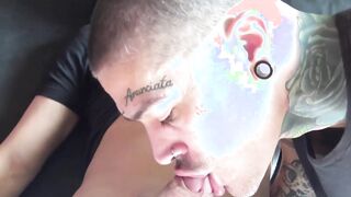 Tattooed Straight Latino paid for hardcore bareback sex