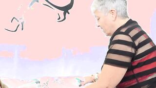 OLDNANNY Two old lesbians play with each other's labia