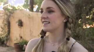 Juicy ass blonde wife rough fucked in rope bondage