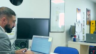 Diego Reyes and Marco Napoli two coworkers are arguing in the office
