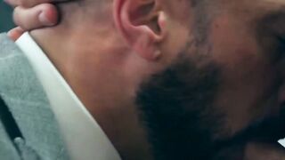 Diego Reyes and Marco Napoli two coworkers are arguing in the office