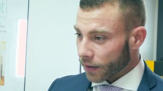 Diego Reyes and Marco Napoli two coworkers are arguing in the office