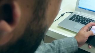 Diego Reyes and Marco Napoli two coworkers are arguing in the office