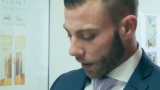 Diego Reyes and Marco Napoli two coworkers are arguing in the office