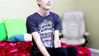 Horny novice Scratch yanking it off and playing with a dildo