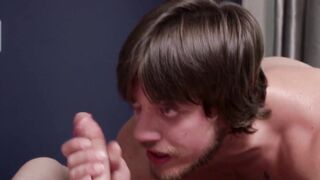 Three homosexual dudes have a passionate lovemaking session