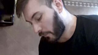Inked straight dude bareback doggystyle fucked by wild jock