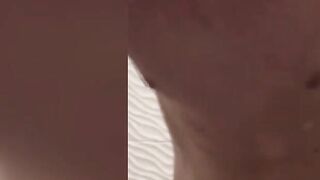 Solo cam video with masturbating twink taking a shower