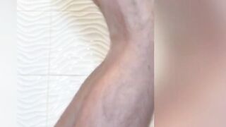 Solo cam video with masturbating twink taking a shower