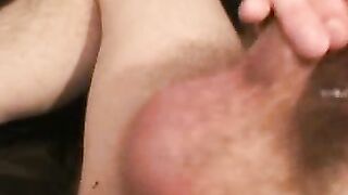 Rough stud jizzing hard after furious big cock masturbation