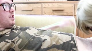 Seductive lingerie UK babe Haley Quinn deepthroats nerd cock Hoe 2