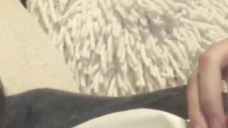 Japanese bitch plays with her hairy pussy on secret tape