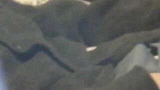 Japanese bitch plays with her hairy pussy on secret tape