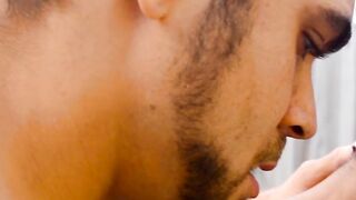 Two amateur guys with big dicks pounding neon haired chick