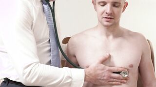 Big dicked Serg Shepard gets a boner during his physical exam with Legrand Wolf