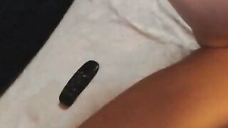 Sucking and fucking a dildo and loving it alot