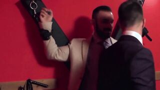A classy pair of guys bondage ends with some nice hard anal