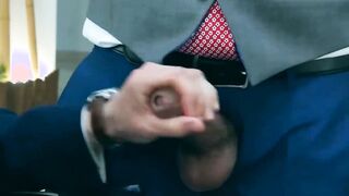 Bearded entrepreneur Miguel Angel slamming a barbershop bareback