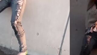 Delightful Japanese darlings open air peeing aggregation