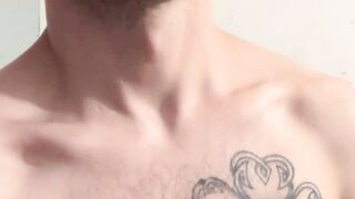 Creamy cum dripping seductively from sexy thug Chad Turner