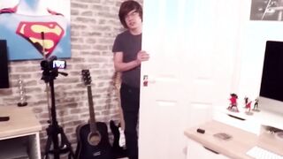 Busty UK babe Abbi Price ball licking and dick sucking POV