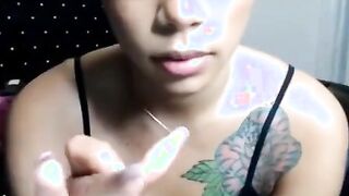 Hot Ebony pleasures her pussy for you