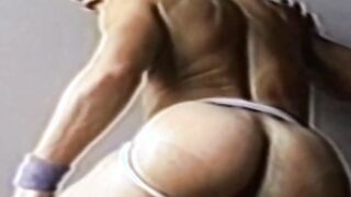 Retro homos butt fuck and jerk each other off with joy