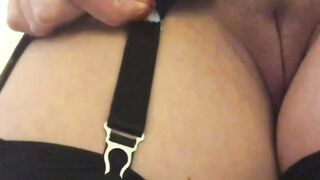 Provocative lingerie MILF hardcore solo pussy fingering