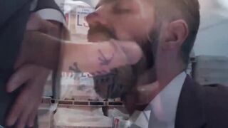Classy studs go to the warehouse for hardcore analhammering