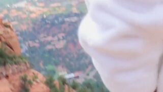 Outdoorsy gay Benjamin Riley cums hard while riding crude dick