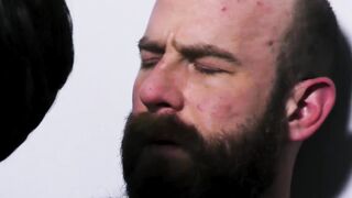 Stepson grasps daddys cock with his lips and suck it hard