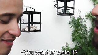 Bearded stallion fucks horny twink bareback hard outdoor
