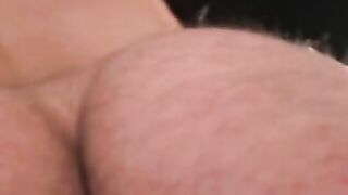 Inked amateur fondles his balls and jerks off until he cums