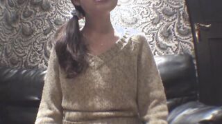 Asian teen films herself farting in lingerie solo