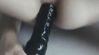 Busty Chick enjoys dildoing herself