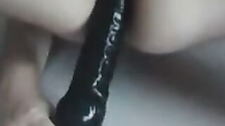 Busty Chick enjoys dildoing herself