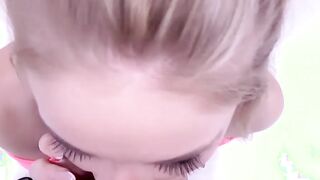 Hot blonde loves throat filled with cock