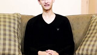 After the interview Twink will not stop jerking off