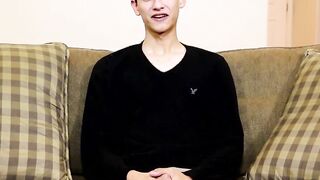 After the interview Twink will not stop jerking off