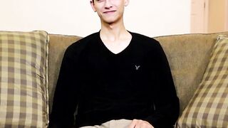After the interview Twink will not stop jerking off