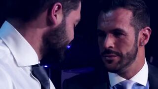 Executives enjoy wet blowjobs and analpounding at the club