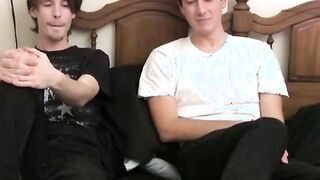 Busty MILF sucks big fat dick while being fucked by another