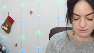 Dark haired amateur Ukrainian babe on webcam