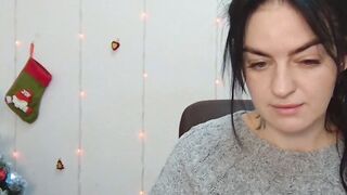 Dark haired amateur Ukrainian babe on webcam